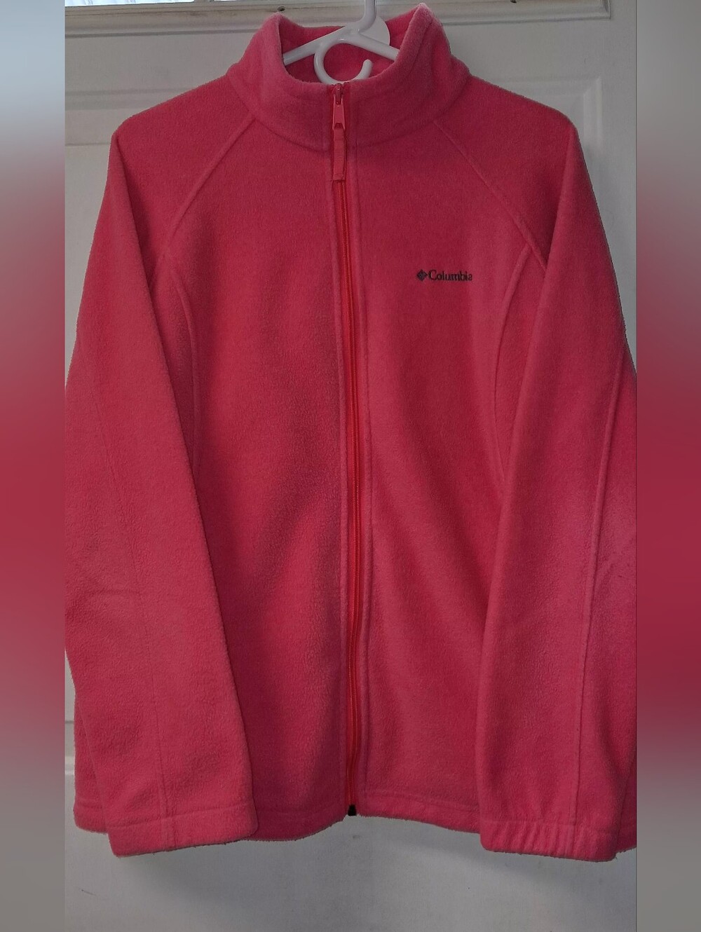 Columbia "Steens Mountain II" Woman,s 1X Full Zip Fleece Jacket. Strawberry Pink
